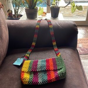 Cynthia Rowley colorful beaded bag.